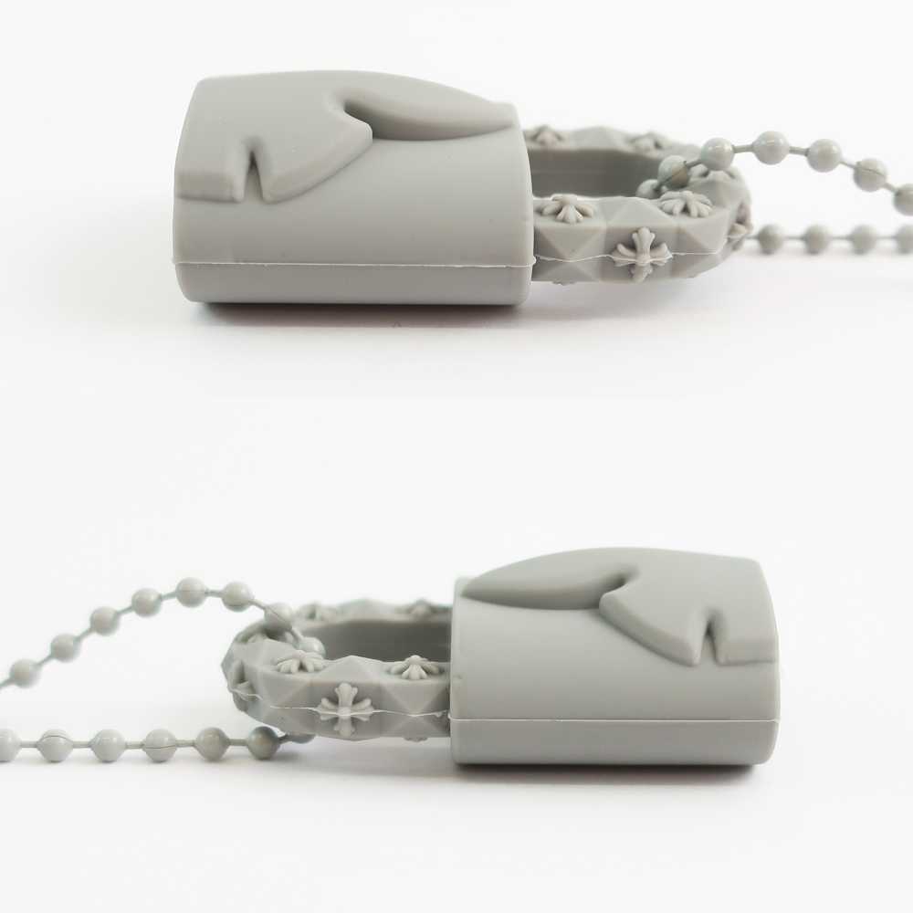 Tenpaku Chrome Hearts Rubber Necklace Gray Silico… - image 5