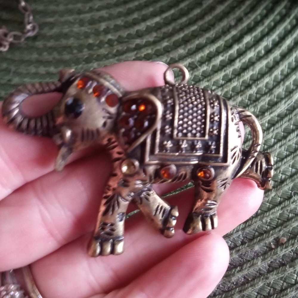 Vintage elephant pendant - image 1