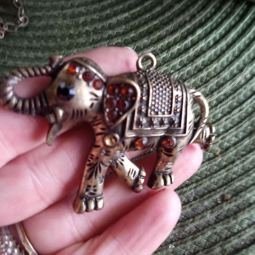 Vintage elephant pendant - image 2