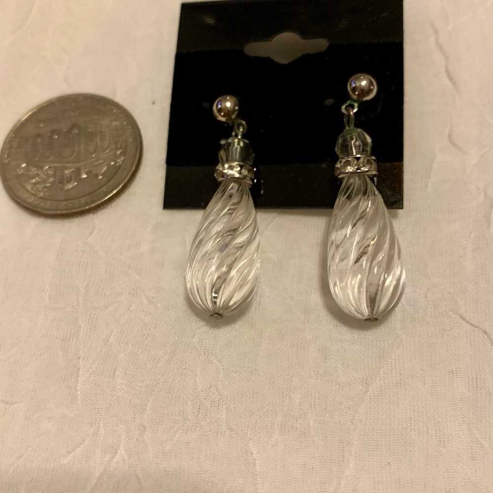 VINTAGE SWAROVSKI CRYSTAL Dangle Earrings, - image 1