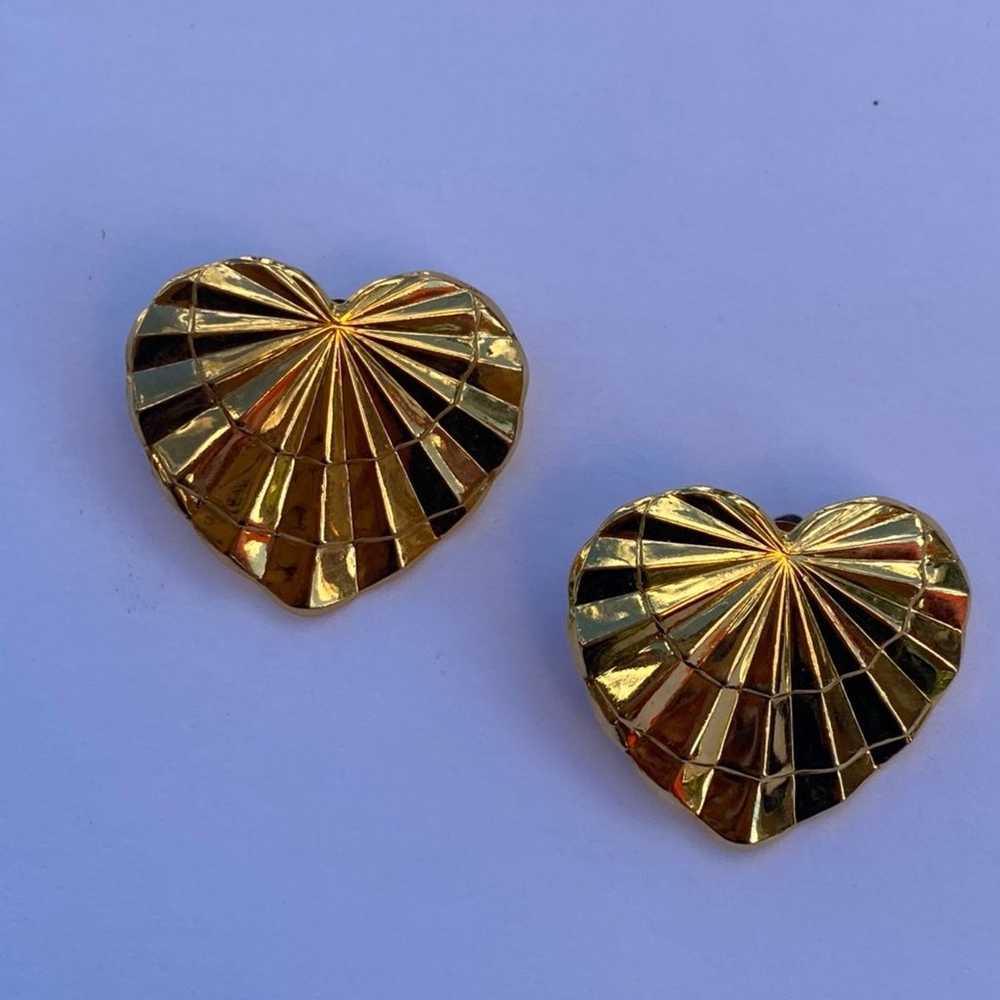 Vintage Gold Toned Fashion Earring Set - image 2