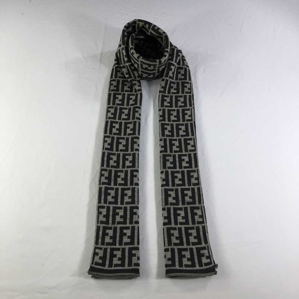 Vintage FeNDi FF MONOGRAM Full Print Wool Scarf M… - image 1