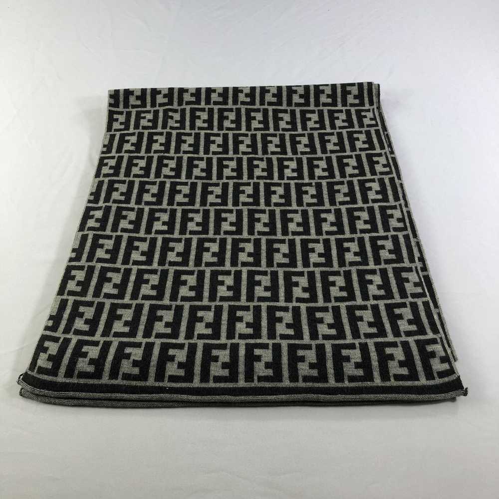 Vintage FeNDi FF MONOGRAM Full Print Wool Scarf M… - image 2