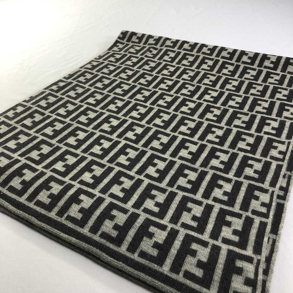 Vintage FeNDi FF MONOGRAM Full Print Wool Scarf M… - image 3