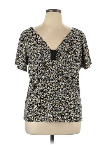 Nine West Women Black Short Sleeve Top 1X Plus