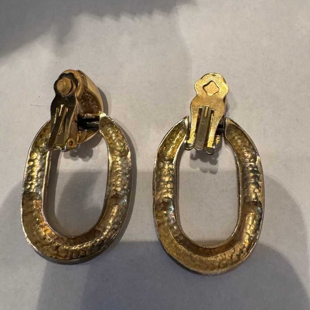 Vintage Joan Rivers clip on Earrings - image 2