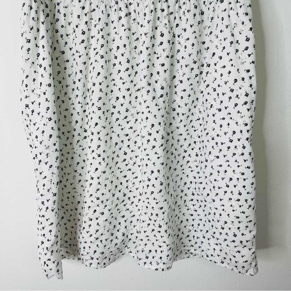 Loft black white floral eyelet cottagecore ruffle… - image 3