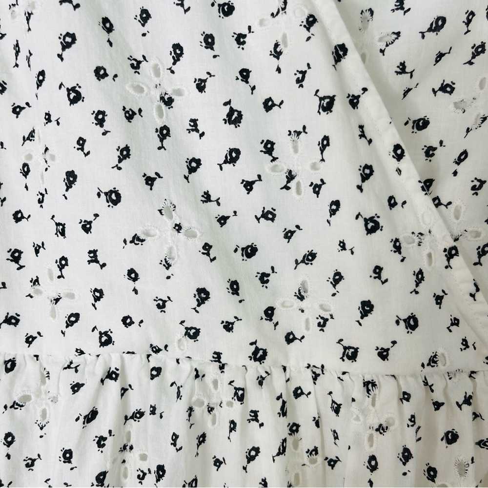 Loft black white floral eyelet cottagecore ruffle… - image 4