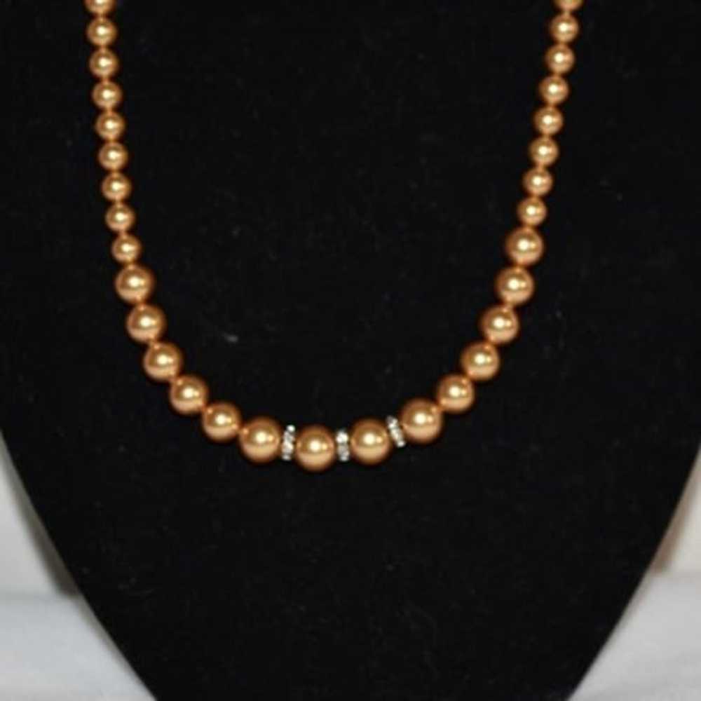 Rare Find Vintage 1950's Single Strand Gold Faux … - image 1