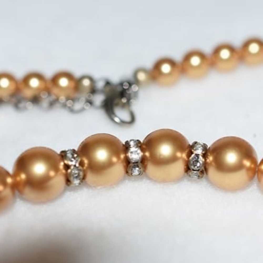 Rare Find Vintage 1950's Single Strand Gold Faux … - image 3