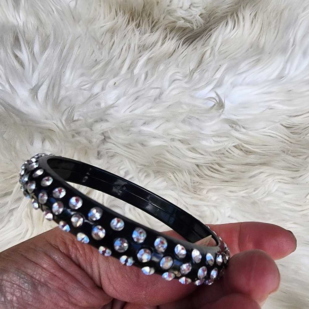 Vintage Rhinestone encrusted bangle - image 3