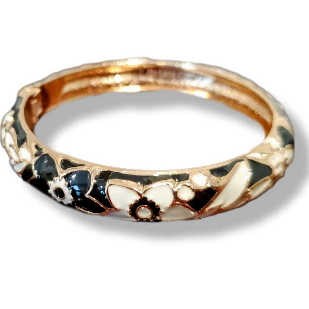 Floral Enamel Bracelet - image 1