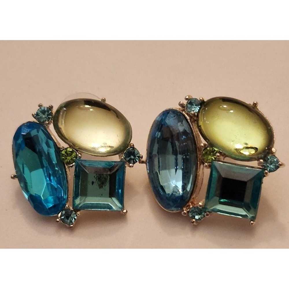 Vintage Avon  Green & Blue, Crystal and jelly bel… - image 1