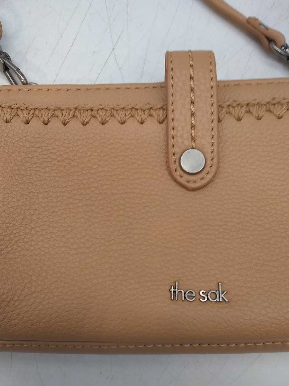 The Sak Beige Leather Crossbody Wallet Handbag Pu… - image 6