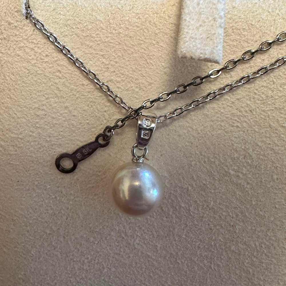 Mikimoto Large Bead 1 Pearl Necklace Akoya 8Mm Si… - image 3