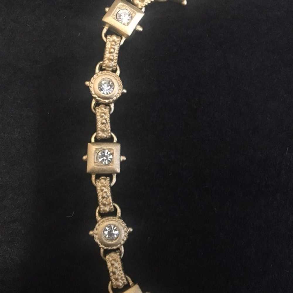 Vintage costume jewelry diamond Necklace - image 1