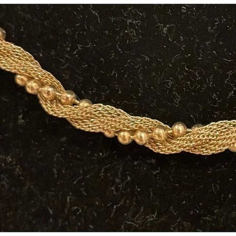 Vintage Avon Gold Tone Twisted Statement Necklace - image 2