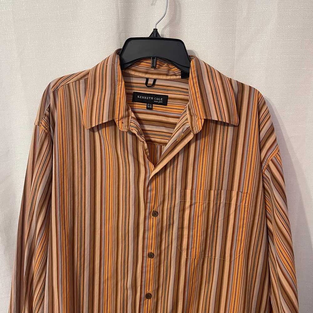 Kenneth Cole Button Down Striped Dress Shirt, 17 … - image 3