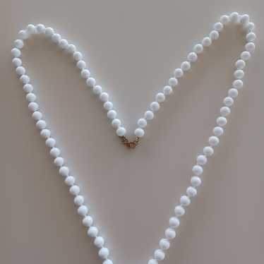 Vintage Monet Milkglass Signed Necklace Gorgeous - image 1