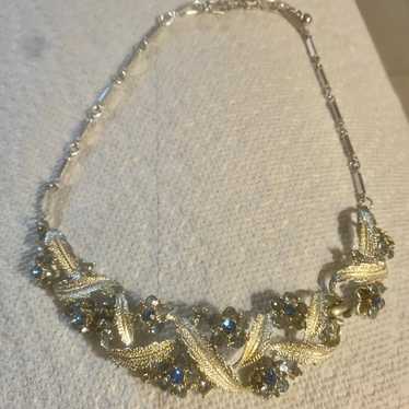 Vintage beautiful choker necklace with clear and … - image 1