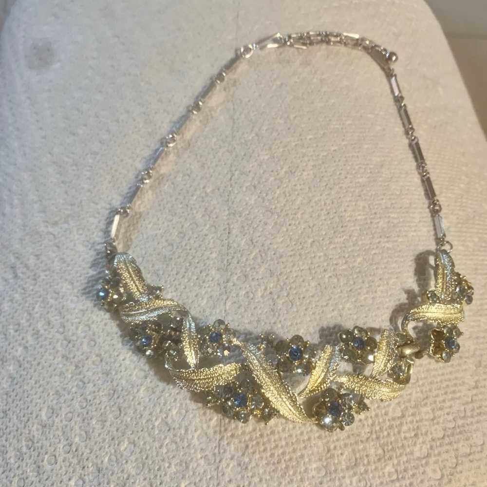 Vintage beautiful choker necklace with clear and … - image 3