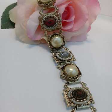 Vintage bracelet gold tone - image 1