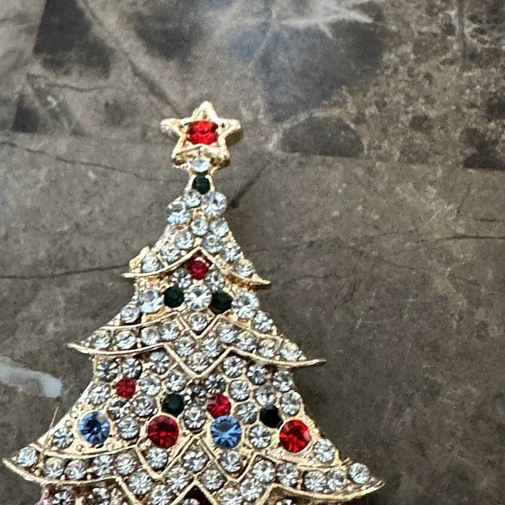 Fashion Jewelry Christmas Tree Pin Brooch Gold NW… - image 2