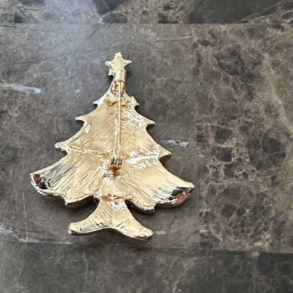 Fashion Jewelry Christmas Tree Pin Brooch Gold NW… - image 4