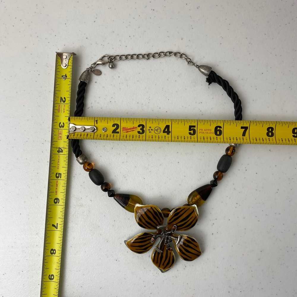 Vintage Chico's Tiger Lily Statement Necklace Chu… - image 10