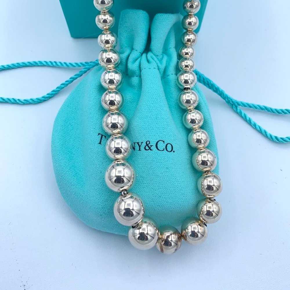 Tiffany & Co Sliver Graduated Bead  Ball Necklace - image 3