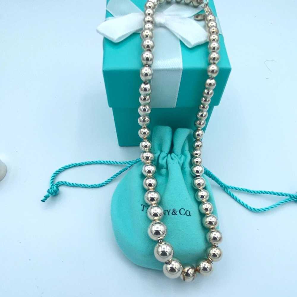 Tiffany & Co Sliver Graduated Bead  Ball Necklace - image 4