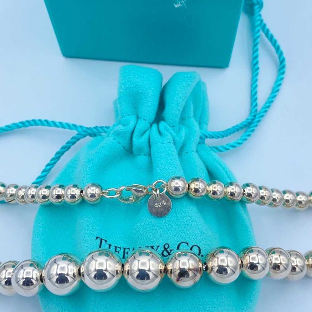 Tiffany & Co Sliver Graduated Bead  Ball Necklace - image 5