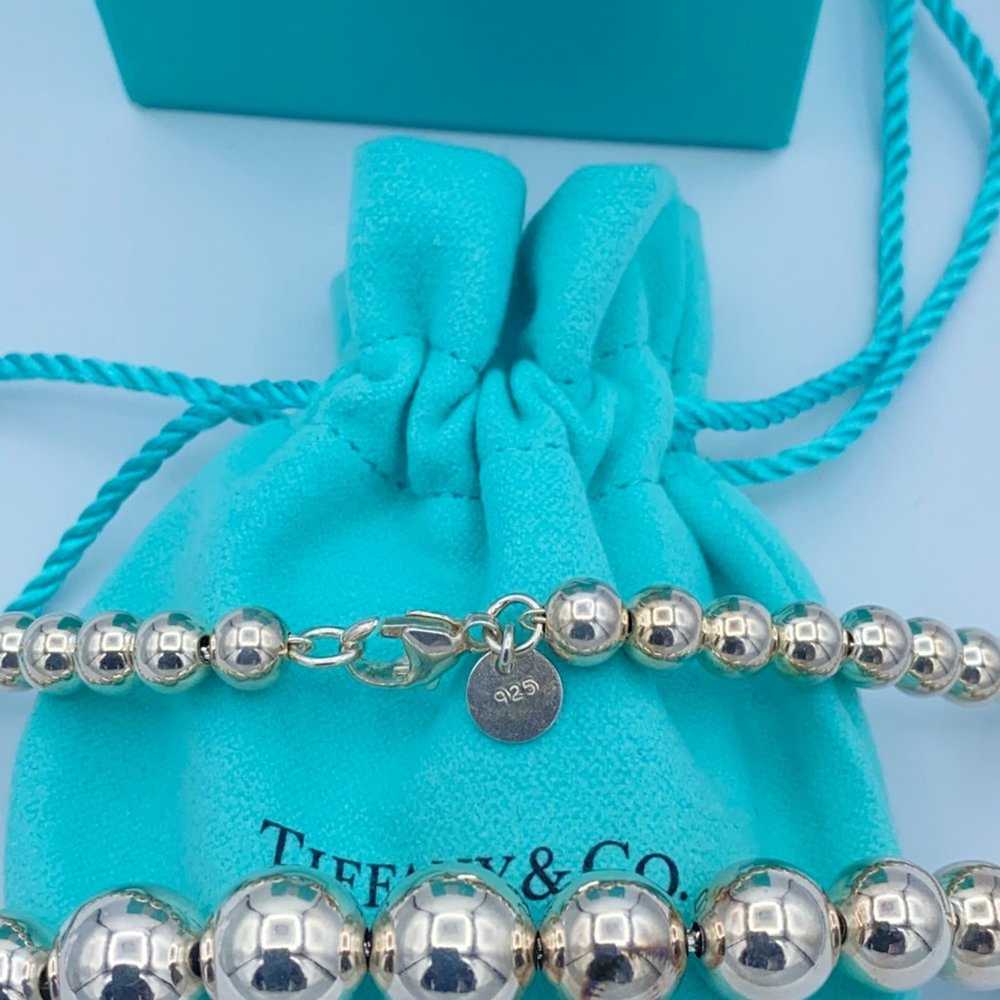 Tiffany & Co Sliver Graduated Bead  Ball Necklace - image 6