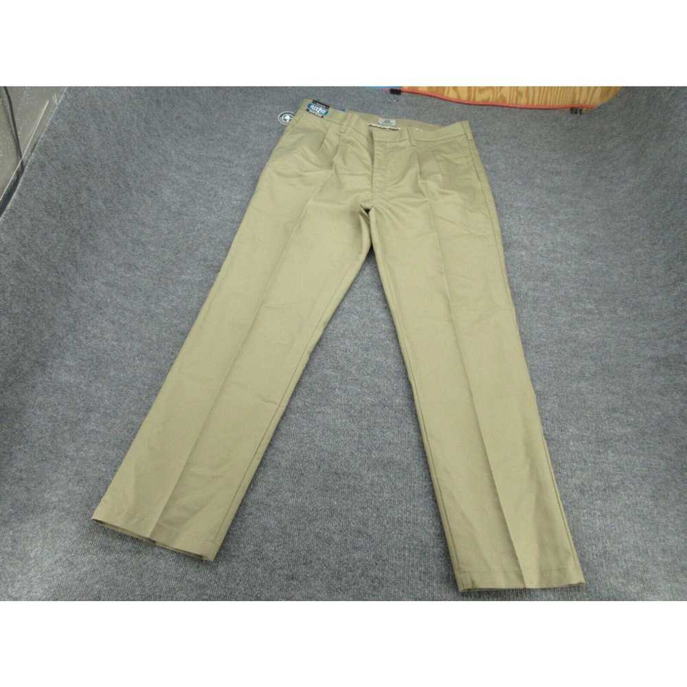 Lee Lee Pants Mens 38x34 Beige Relaxed Fit Pleate… - image 2