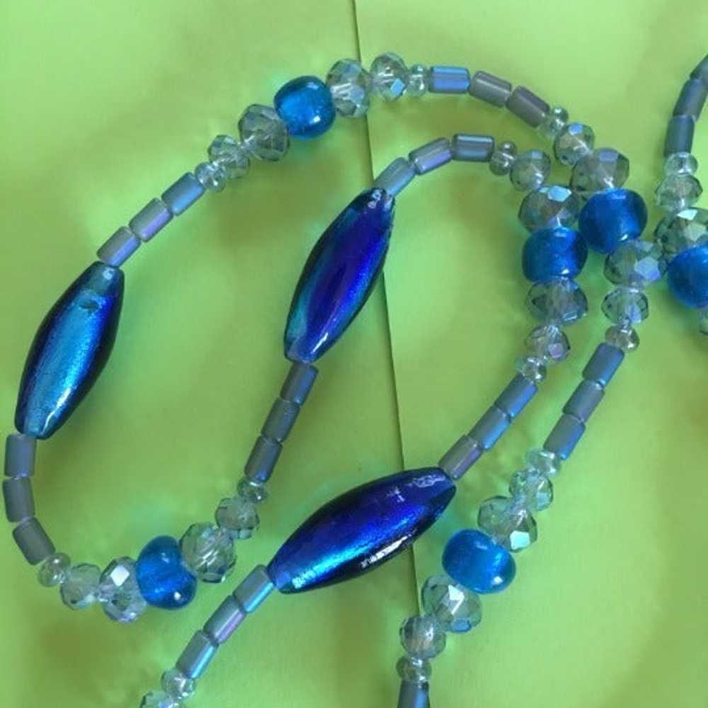 Set of 3 Handmade Beaded Necklaces Long - image 2