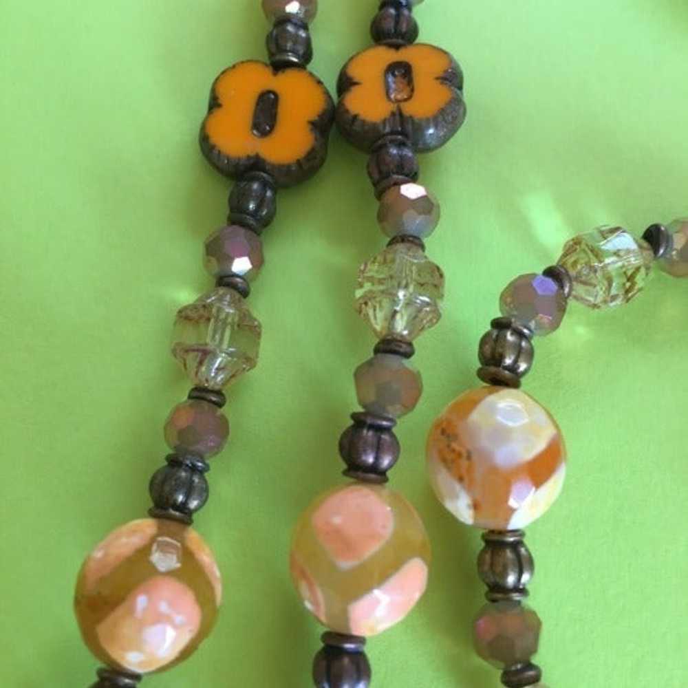 Set of 3 Handmade Beaded Necklaces Long - image 3