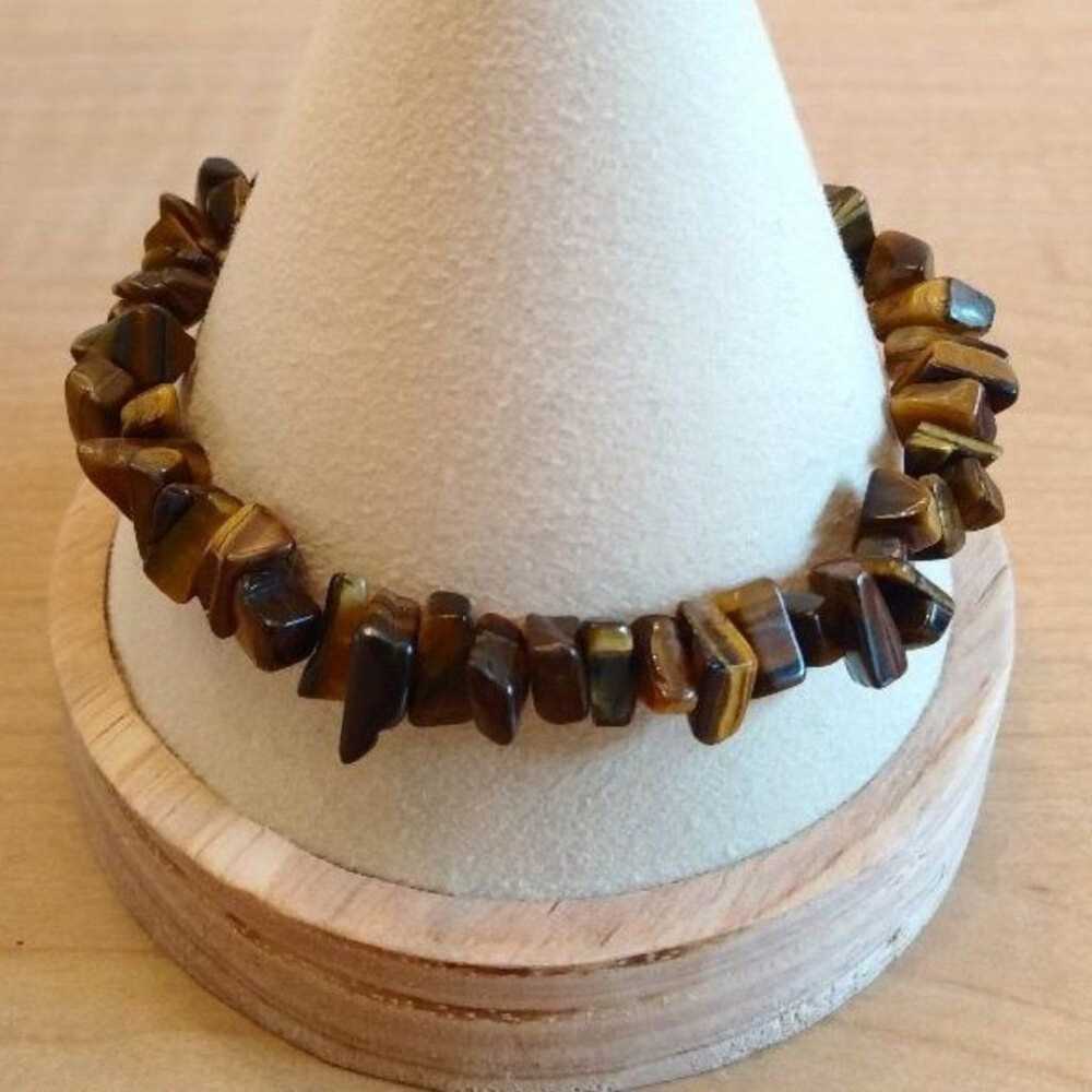 Tiger's Eye Gemstone Chip Bracelet - image 1