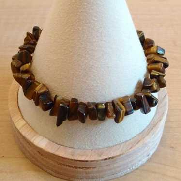 Tiger's Eye Gemstone Chip Bracelet - image 1