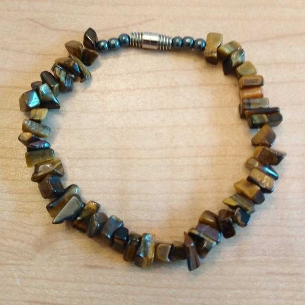 Tiger's Eye Gemstone Chip Bracelet - image 2