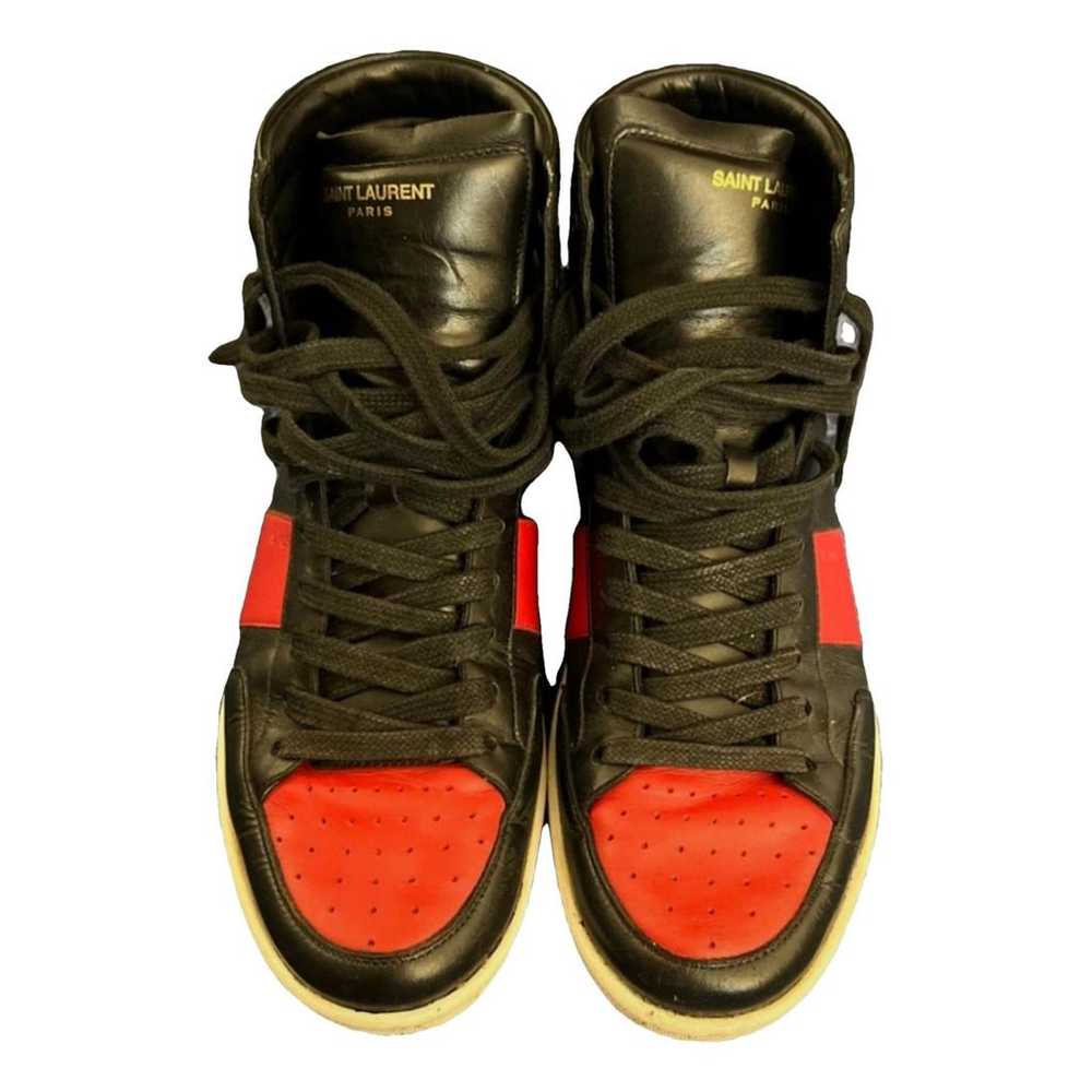 Saint Laurent Sl/100H leather high trainers - image 1