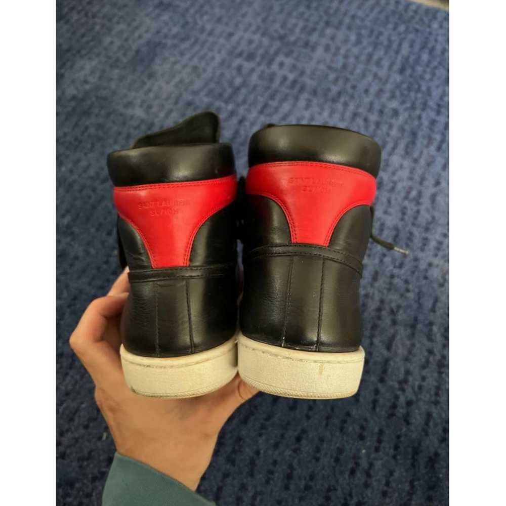 Saint Laurent Sl/100H leather high trainers - image 7