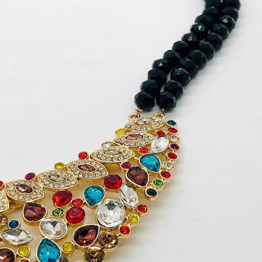 Statement Gaudy Rhinestone Necklace COSTUME - image 7