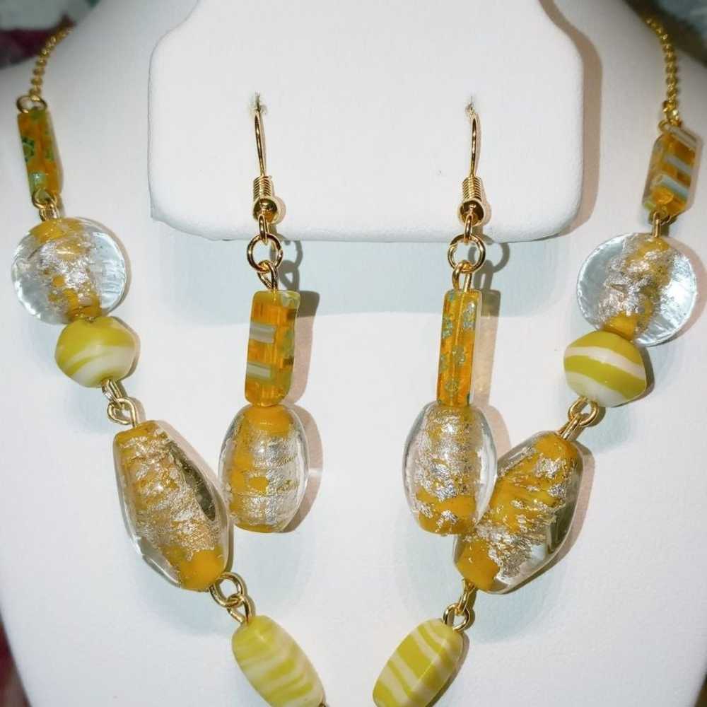 Handmade necklace and earring set - image 2