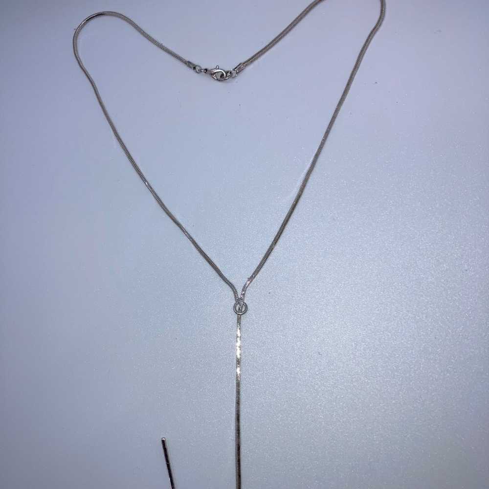 Vintage Silver Love Knot Necklace - image 1