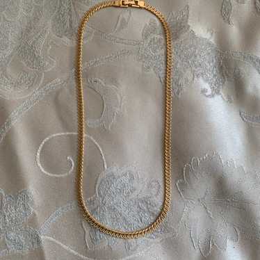 Vintage Gold Tone 19” Fancy Link Necklace - image 1