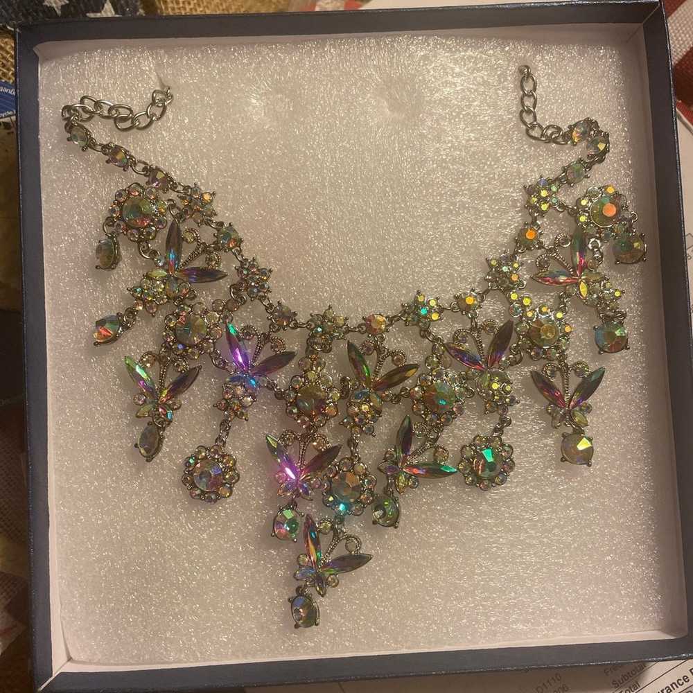 Vintage Beautiful Butterfly Necklace - image 1