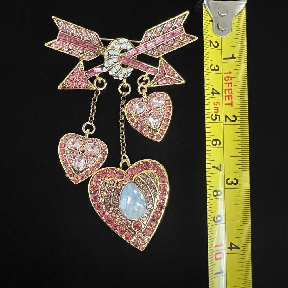 Heart with Bow and Arrow Brooch - image 2