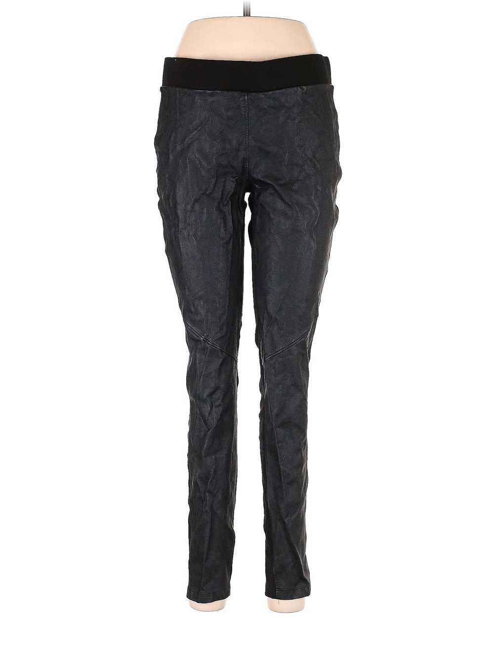 CAbi Women Black Faux Leather Pants M - image 1