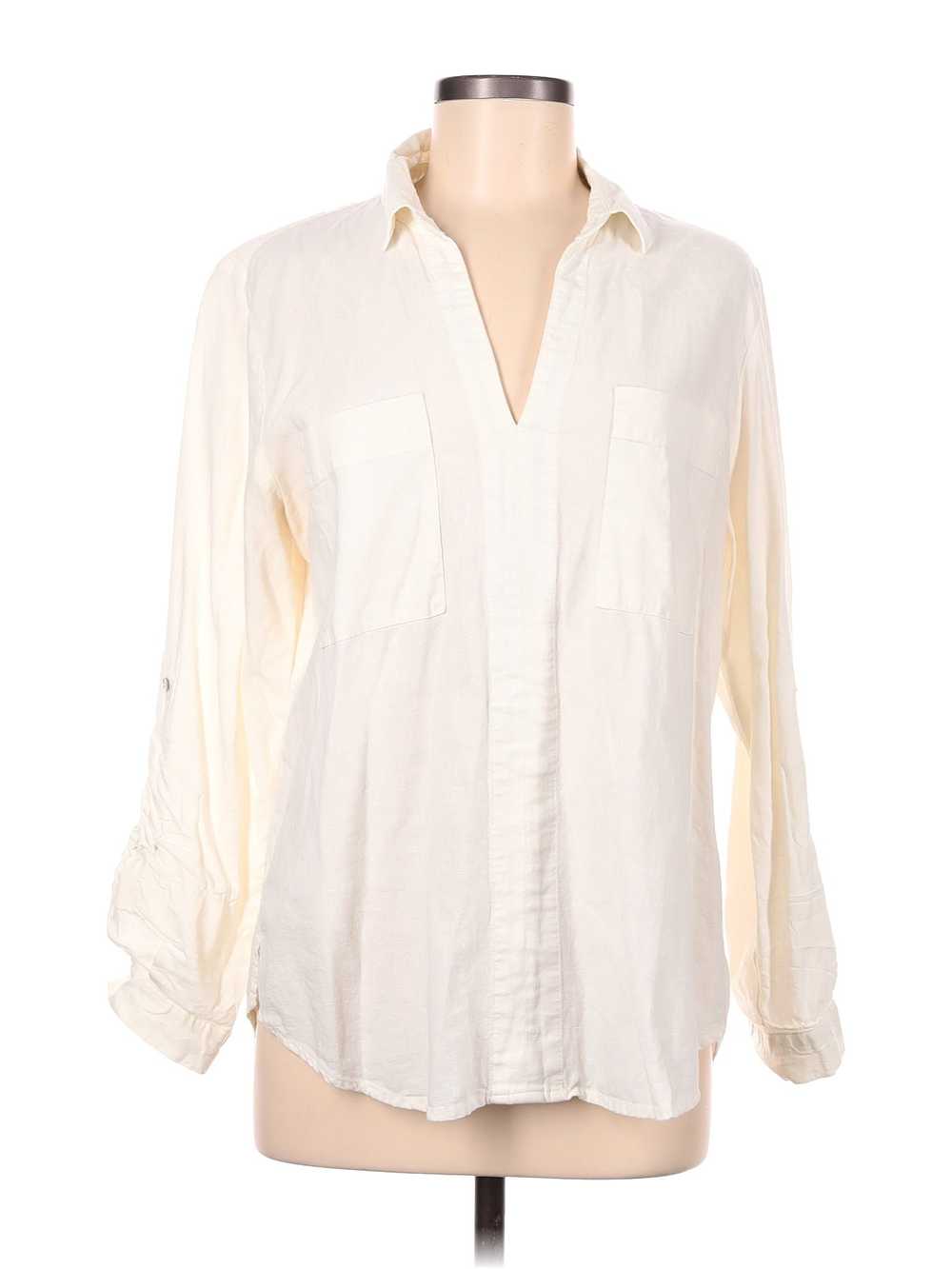 Nine West Women Ivory 3/4 Sleeve Blouse M - image 1