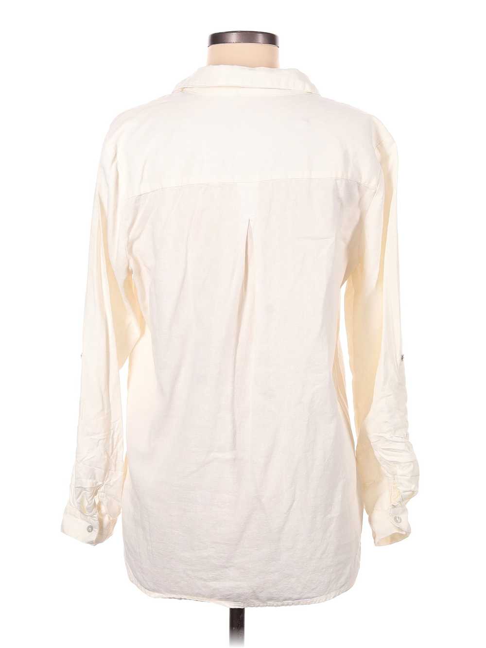 Nine West Women Ivory 3/4 Sleeve Blouse M - image 2